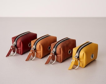 Dispensador de bolsas para excrementos, Soporte para correa, Bolsa para excrementos de perro, Soporte de cuero para bolsas de excrementos, Soporte para bolsas para desechos de perro, Dispensador de bolsas para desechos de perro