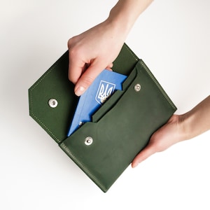 Leather envelope wallet women, Envelope wallet small, Slim envelope wallet, Leather cash envelope wallet, Women&#39;s cash wallet