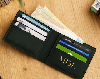 Mens leather wallet, Handmade leather wallet, Custom leather wallet, Personalized leather wallet, Personalized wallet men, Engraved wallet