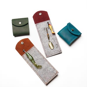 Portemonnee vliegvissen, portemonnee-etui, op maat gemaakte vliegendoos, leren vliegportemonnee, vliegvissen geschenken, vliegkoffer vliegvissen, leren vliegetui
