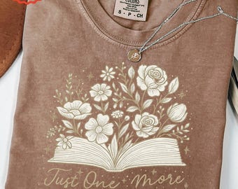 Floral Book Shirt, Comfort Colors Reader Tee, Book Lover Gift