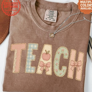 Comfort Colors® Kokette Lehrer Shirt Niedliches Lehrer Geschenk Frühling Blumen Lehrer T-Shirt Geschenk für Lehrer Unterricht Shirt Lehrer Wertschätzung Geschenk