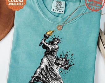 No Kings Shirt, Statue of Liberty, Democracy Tee, Anti Trump, Anti-Trump, Protest Shirt, Liberal Tshirt, Democrat T Shirt, Anti Fascism