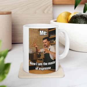Barista Job Meme Ceramic Mug, Funny Coffee Cup Gift for Coffee Lovers, Espresso Humor, Office Mug, 11oz & 15oz, Workplace Coffee Gift