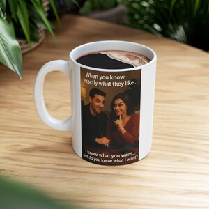 Ceramic Mug, cute flirty coffee mug for couples. Romantic gift, Valentine&#39;s Day present, anniversary present, gift for boyfriend, girlfriend