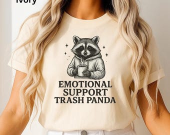 Funny Raccoon Coffee Lover T-Shirt – Retro Animal Graphic, Comfort Colors