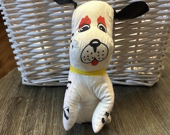 Vtg Shalom Toy Co Pink Dog Puppy Black Plastic Ears Stuffed Animal Lovey Plush