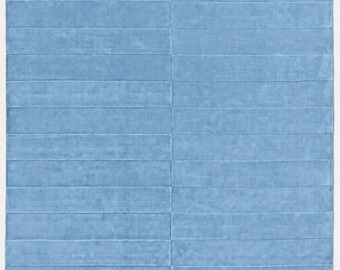 Hand Tufted Blue Rug, Light Blue Minimalist Area Rug, Modern Contemporary Carpet