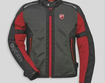 Ducati Corse Herren Mesh Fabric Motorradjacke | CE Armoured Racing / Reitausrüstung