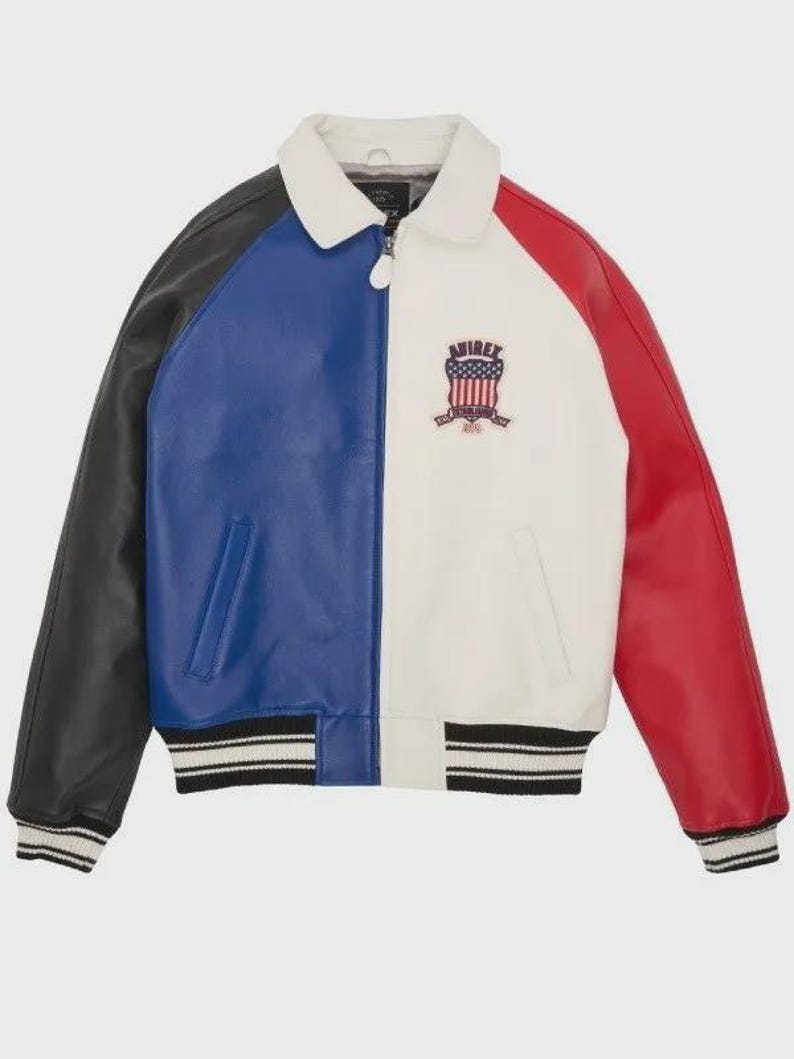 Chaqueta bomber de cuero Avirex hecha a mano: el icónico estilo de vuelo americano imagen 4