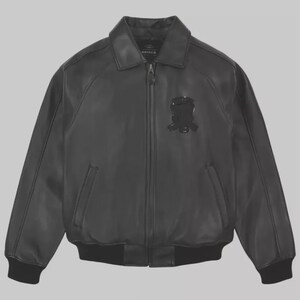 Chaqueta bomber de cuero Avirex hecha a mano: el icónico estilo de vuelo americano imagen 7