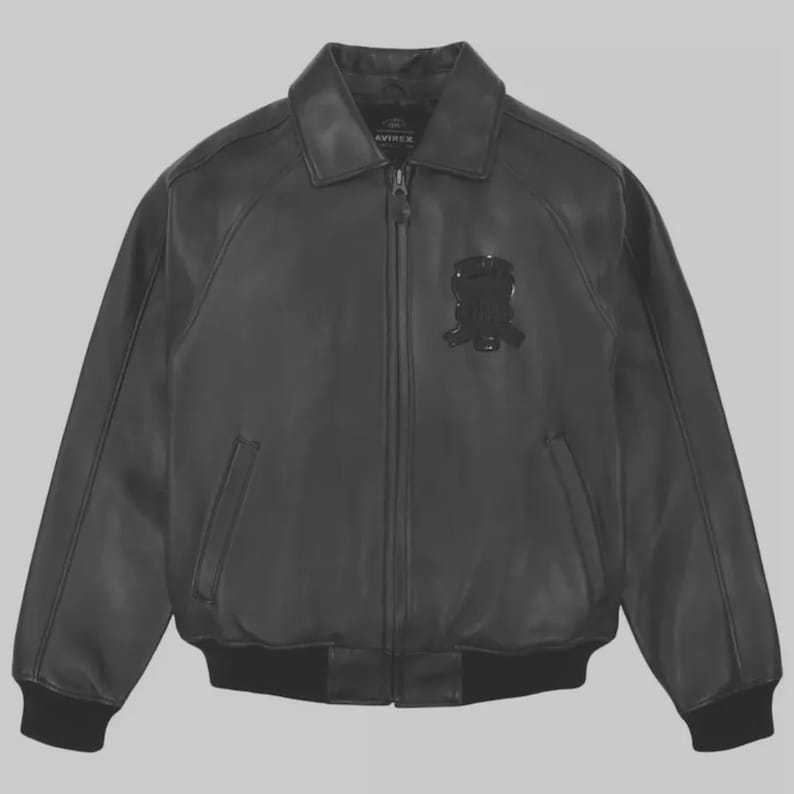 Chaqueta bomber de cuero Avirex hecha a mano: el icónico estilo de vuelo americano imagen 7