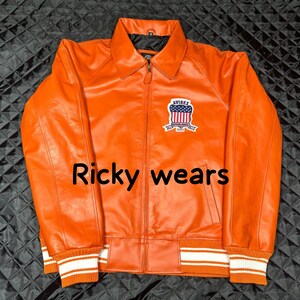 Chaqueta bomber de cuero Avirex hecha a mano: el icónico estilo de vuelo americano imagen 16