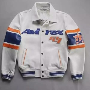 Chaqueta bomber de cuero Avirex hecha a mano: el icónico estilo de vuelo americano imagen 11