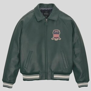 Chaqueta bomber de cuero Avirex hecha a mano: el icónico estilo de vuelo americano imagen 15