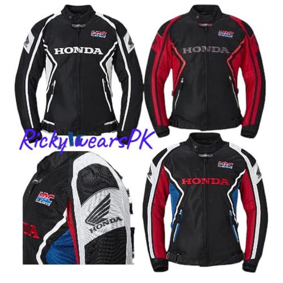 Honda Motorbike Racing Jacket: Lightweight Mesh Fabric, CE Armored