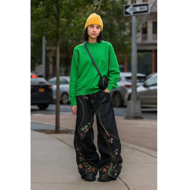 J.NNA Smocked Waist Boho Wide Leg Pants with Pockets