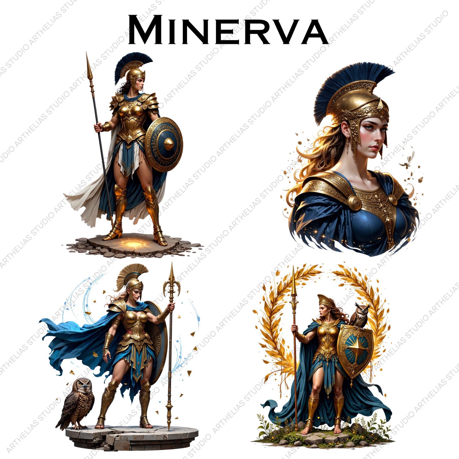 Roman Gods Clipart Bundle – Ancient Mythological Deities for Junk ...