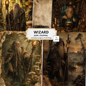 Paquete de fondos de mundo mágico para álbumes de recortes y manualidades de fantasía