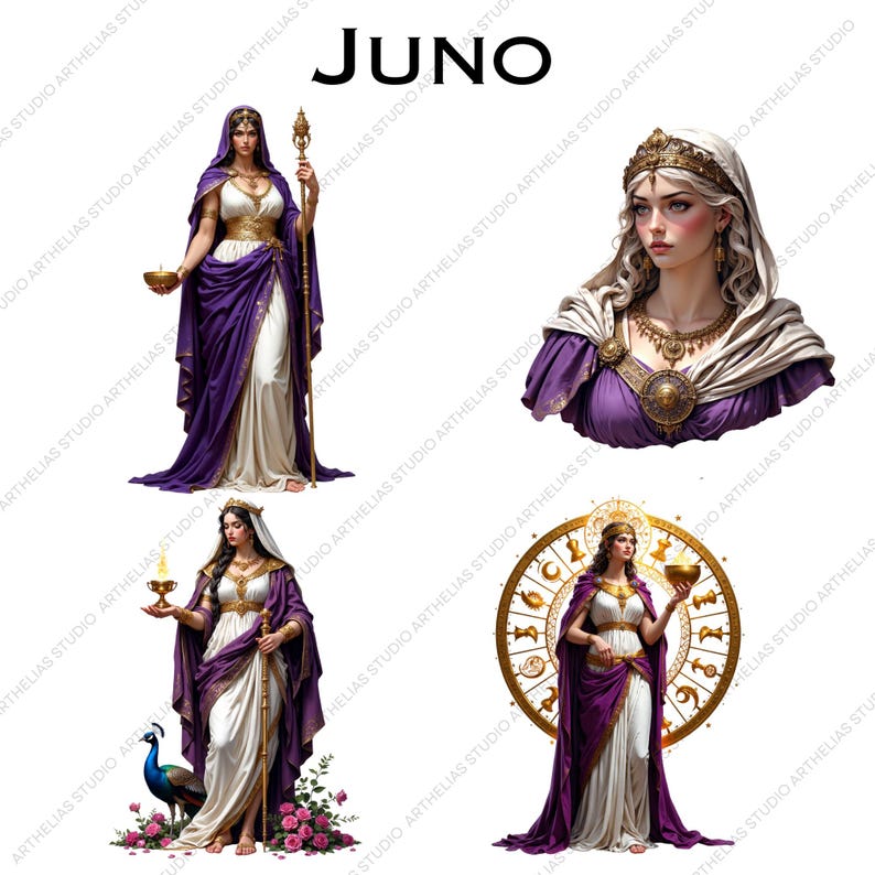 Roman Gods Clipart Bundle – Ancient Mythological Deities for Junk ...