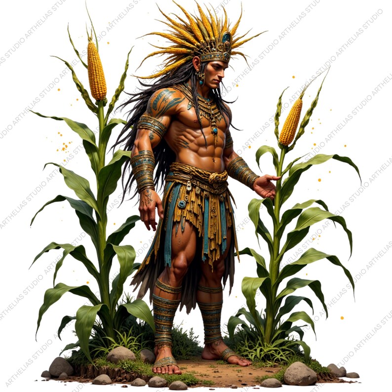 Aztec Gods Clipart Bundle – Ancient Mythology PNG for Fantasy Journals ...