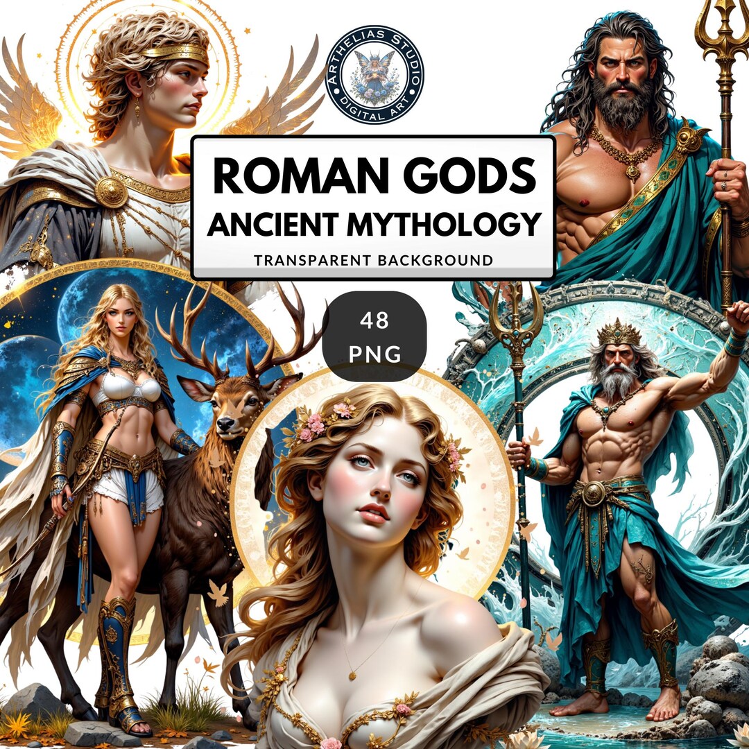 Roman Gods Clipart Bundle – Ancient Mythological Deities for Junk ...
