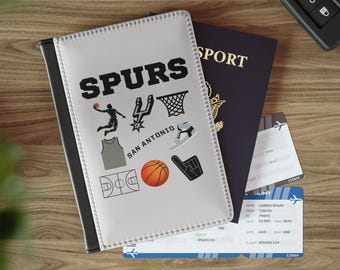 San Antonio Spurs Inspired Basketball Passport Cover | Texas | Wemby Apparel |  NBA | Travel Accessory | Airport | Fan Gift | Fathers Day