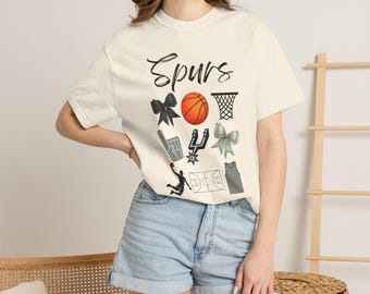 San Antonio Spurs Inspired Shirt | Gift for her | NBA Playoffs | Sports Apparel | Matching Shirts | Victor Wemby | Basketball tee | Texas