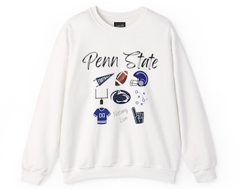 Bluza z nadrukiem Penn Football | Prezent | Kibic futbolu amerykańskiego Nittany Lion | Impreza tailgate | Futbol akademicki | Futbol stanowy | Odzież na mecz |
