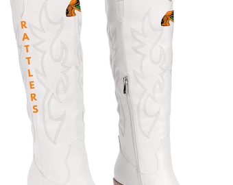 FAMU Gameday Boots | Tailgate Party | Gameday outfit | Alumni | HBCU Homecoming | Sorority | Rattlers | Football Fan | Tallahassee Florida