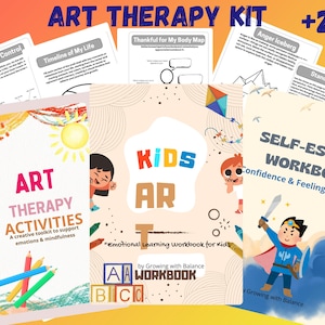 Art-thérapie - 230 feuilles de travail pour un apprentissage socio-émotionnel. Habiletés de vie. Thérapie pour adolescents, counseling pour enfants, travailleur social, TCC, TCD, pleine conscience