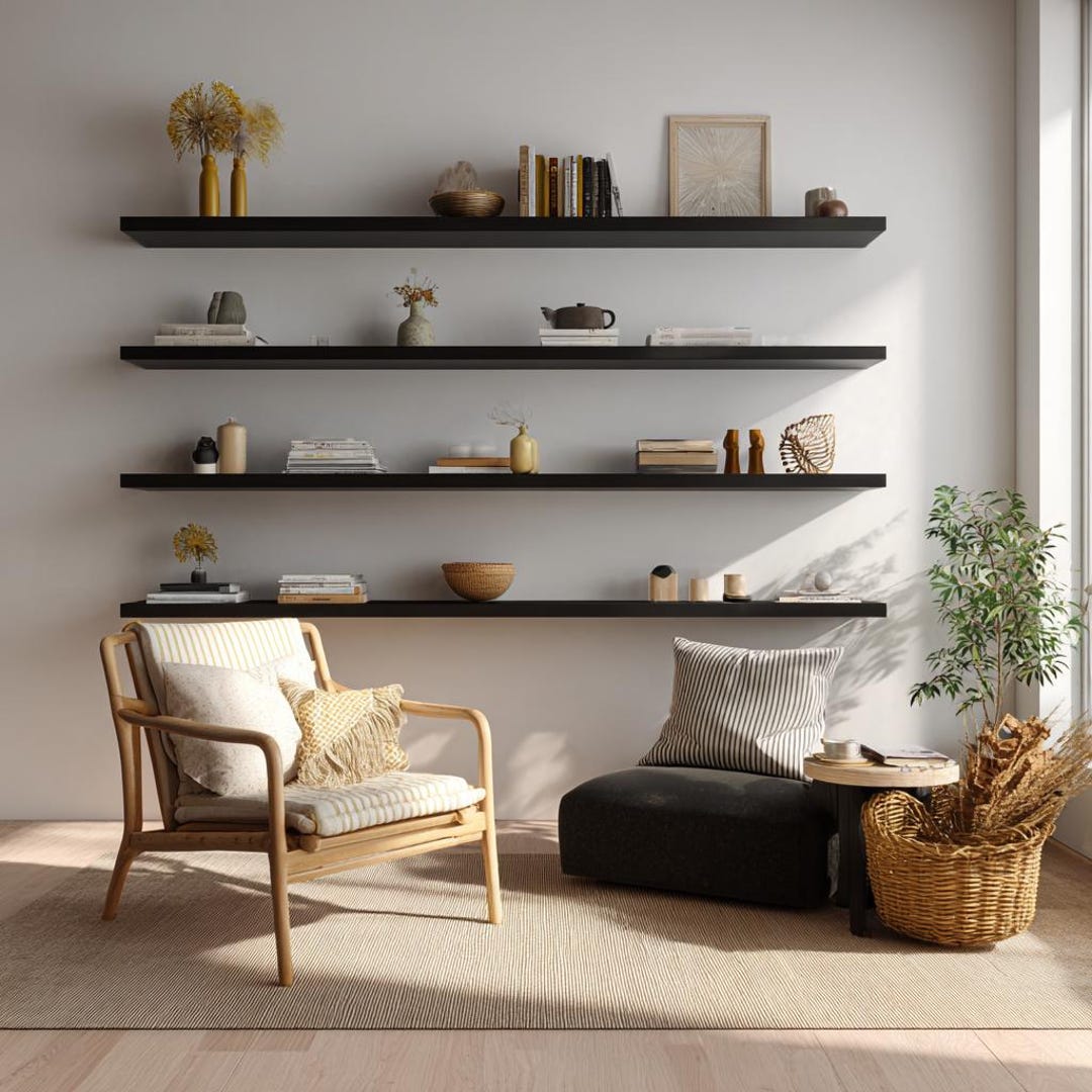 Minimalist Floating Shelf – Sleek Wall Accent for Interiors - Etsy