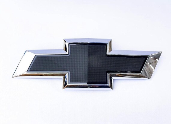 2019-2021 Chevy Silverado 1500 Front Grille Bowtie Emblem – Chrome & Black (OEM Replacement)