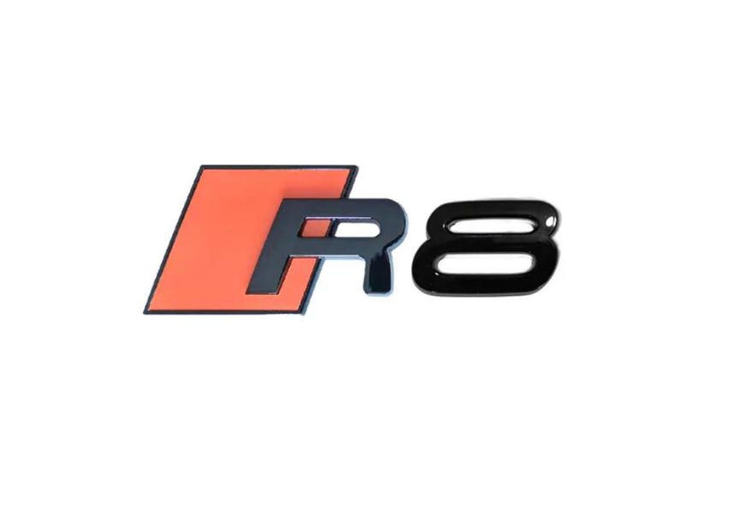 thumbnail image 2 of Chrome R8 Style Rear Trunk Emblem Badge For Audi – Direct Replacement Nameplate Decal Letters 2 of 5