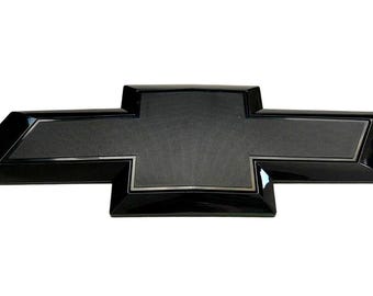 Emblema anteriore a farfalla completamente nero da 27 cm per Silverado 1500 2016-2018 23236301