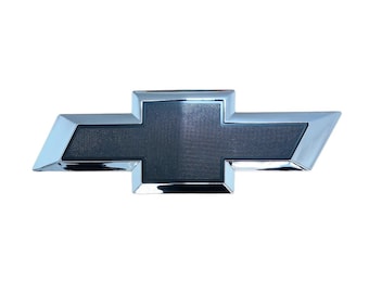 Emblema a farfalla anteriore nero con bordo cromato da 10,35" per Silverado 1500 2014-2015