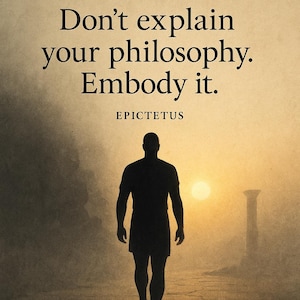 „Epictetus Zitat“ Poster – „Verkörpere deine Philosophie“ – Druckbare Kunst der Stoiker
