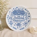Personalised Wedding Plate, Custom Venue Illustration Plate, Hand Drawn Wedding Keepsake, Wedding Gift for Couple, Anniversary Gift
