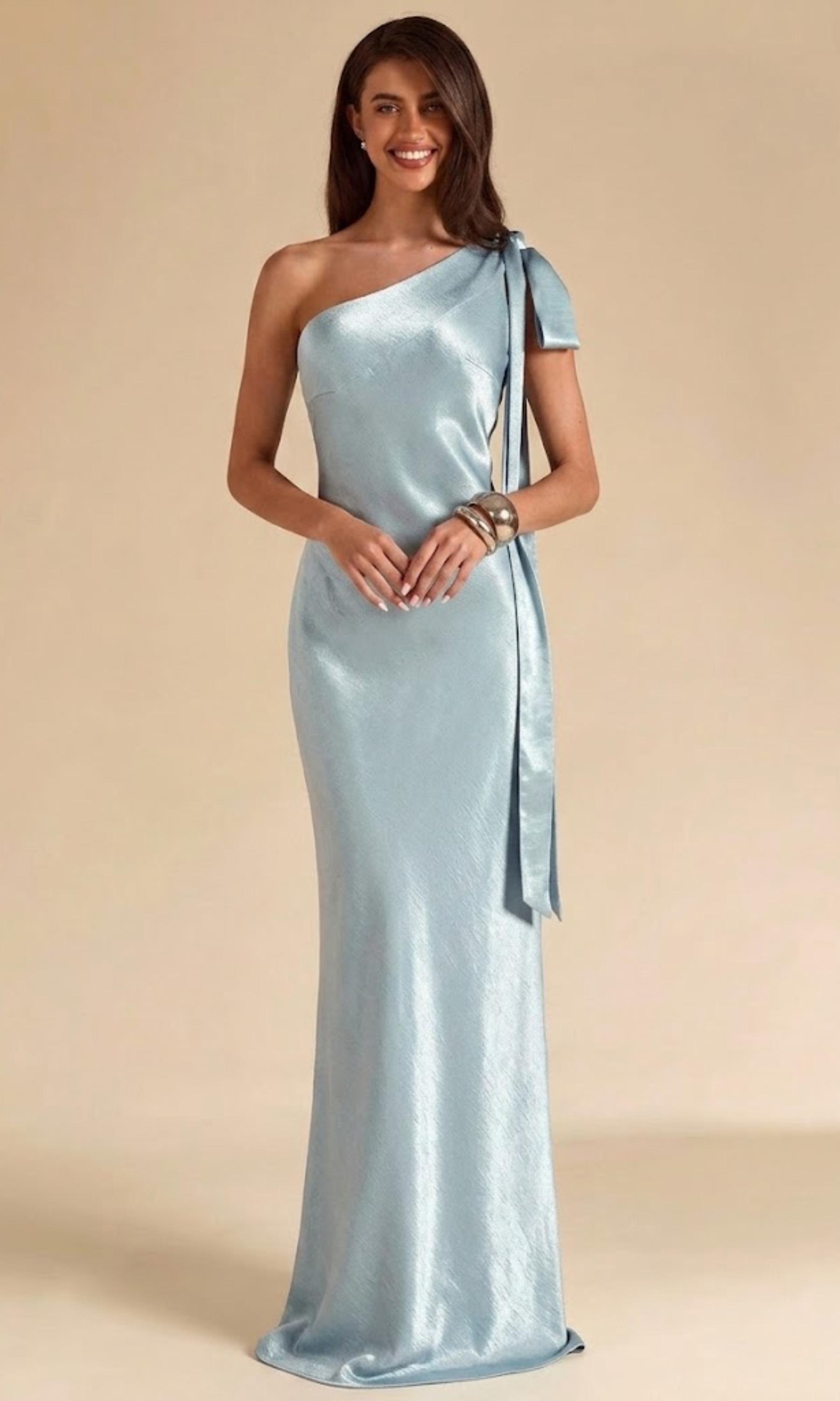 Wedding Dress Satin Ice Blue - Etsy