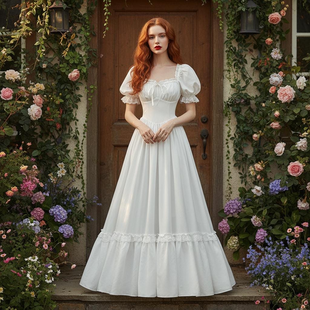 White Milkmaid Dress - Etsy