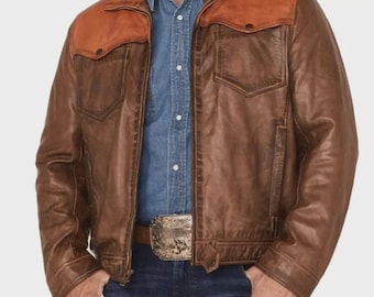 Echte Lederjacke | Schaflederjacke Herren Lederjacke