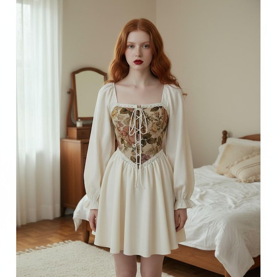 cream renaissance dress Renaissance Medieval Festival Dress, Ren Faire Fantasy Dress, Halloween Witch Costume, LARP Cosplay Dress for Womens, Floor Length Dress
