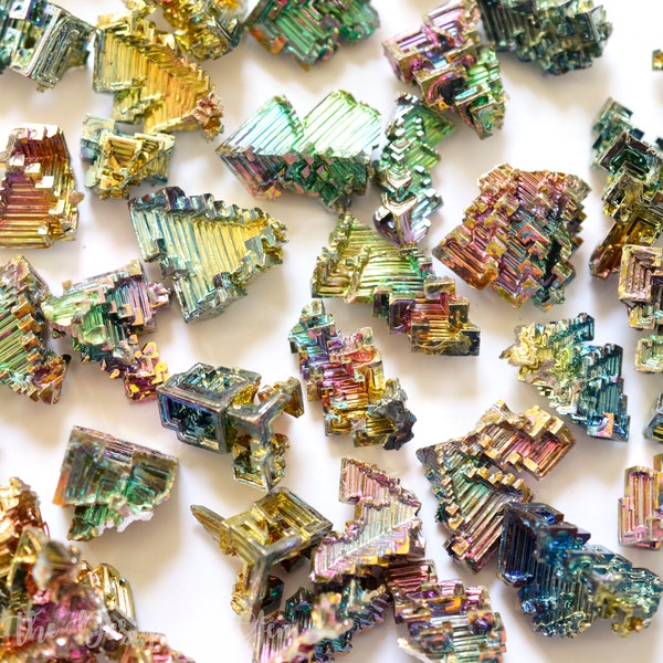 Bismuth Crystal Specimens - Small Raw Bismuth - Perfect for Wire Wrapping - Rainbow Colored - 20 to 38mm/ .75" to 1.5"