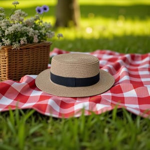 Unisex Korean Straw Sun Hat – Summer Beach Hat for Men\Women |Travel Vacation Hat | UV Sunshade | Lightweight Wide Brim