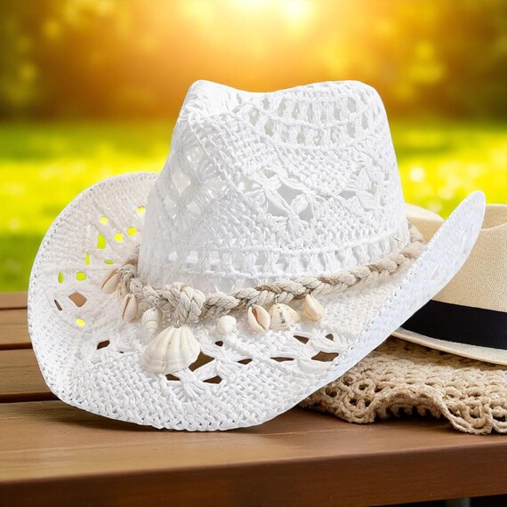 White Wide-Brimmed Sun Hat with Decorative Band Exclusive Ivory Wide Brim Sun Hat | Toucan Hats main image 2