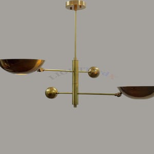 Antique Brass Sputnik Chandelier: Mid-Century Modern Kitchen Light