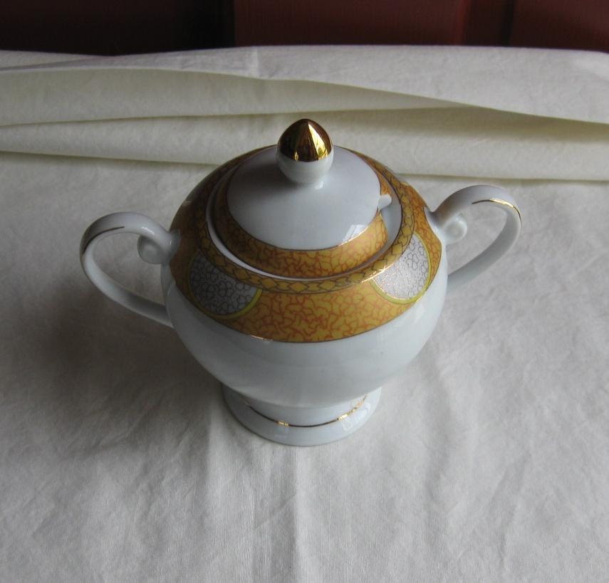 Yamasen Porcelain Gold Collection Lidded Sugar Bowl Etsy