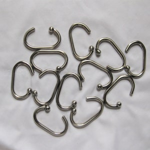 Hooks Decorative Silver Metal Heavy Duty 2.5&quot; Set of 12