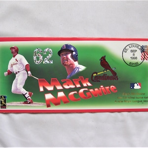 Mark McGwire 62nd Home Run Official Commemorative Envelope 1998