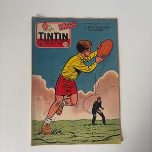Tintin Journal, 11th year. Belgian edition. Issue 49. 1956. Coke in stock. Vintage comic.